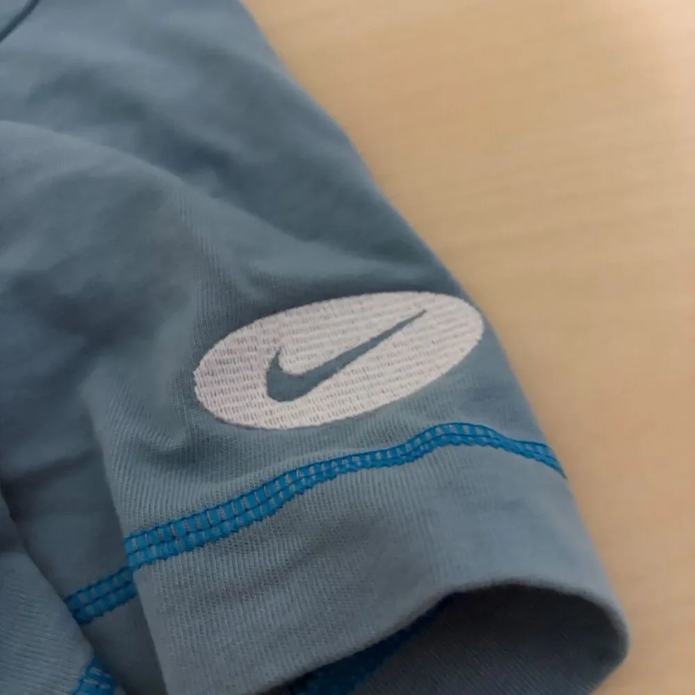Nike Romper Women's Small Blue One Piece Hoodie 1/4 Zip Sweatshirt Short Sleeve